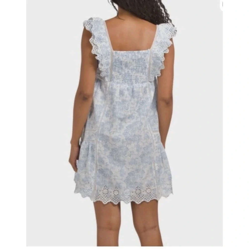 Rachel Ashwell Sz‎ M Blue Floral Cotton Nighte Cottagecore Coquette Girly